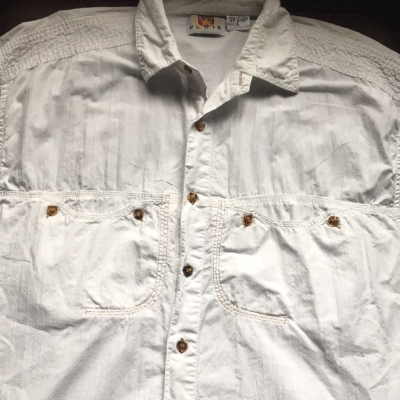 Men’s FLUID White Cotton Button Down - Picture 15 of 16